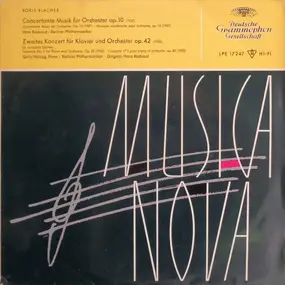 Boris Blacher - Concertante Musik Für Orchester Op. 10 / Zweites Konzert Für Klavier Und Orchester Op. 42