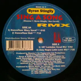 Byron Stingily - Sing A Song (Remixes)