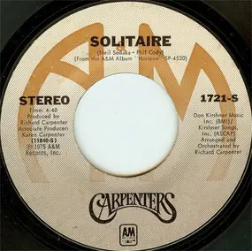 The Carpenters - Solitaire / Love Me For What I Am