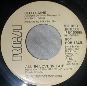 Cleo Laine - All In Love Is Fair