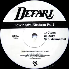 Defari - Lowland's Anthem Pt. 1 / Juggle One (For The DJ's)