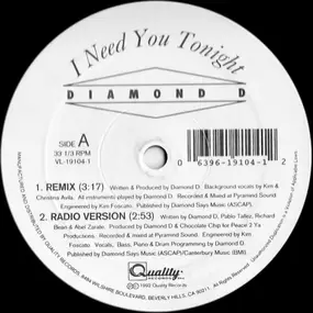 Diamond D - I Need You Tonight