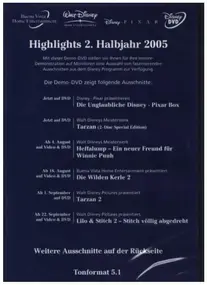 Walt Disney - Highlights 2. Halbjahr 2005
