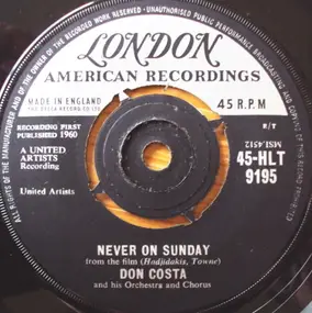 Don Costa - Never On Sunday / The Sound Of Love