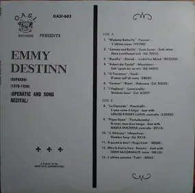 Emmy Destinn - Operatic And Song Recital