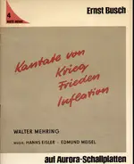 Ernst Busch - Kantate Von Krieg, Frieden & Inflation