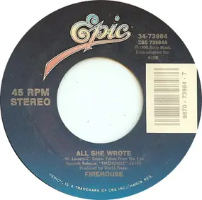 Fire House - All She Wrote