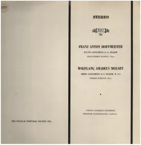 Franz Anton Hoffmeister - Flute Concerto In G Major / Oboe Concerto In C Major, K. 314