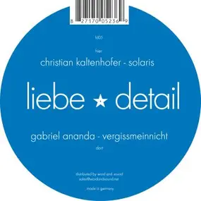 Gabriel Ananda - Vergissmeinnicht / Solaris