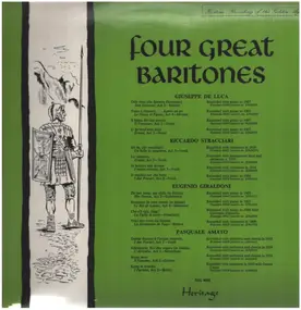 Giuseppe de Luca - Four Great Baritones