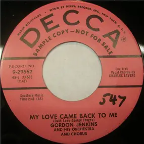 Gordon Jenkins - My Love Came Back To Me / I Love You So