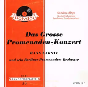 Hans Carste - Das Grosse Promenaden-Konzert