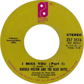 Harold Melvin - I Miss You