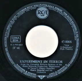 Henry Mancini And His Orchestra - Experiment In Terror