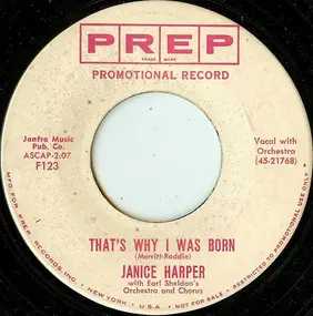 Janice Harper - That's Why I Was Born