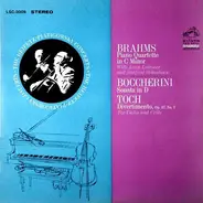 Johannes Brahms, Boccherini, Toch - Piano Quartette In C Minor ‧ Sonata In D ‧ Divertimento, Op. 37, No. 2