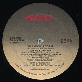 Jayne Edwards - Harmony / I Got It
