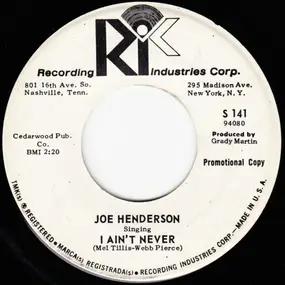 Joe Henderson - I Ain't Never / River Or The Railroad Track
