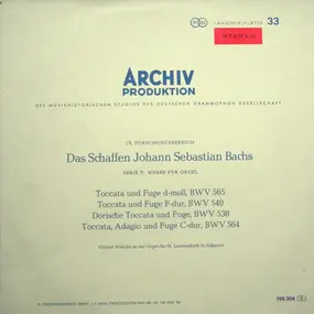 J. S. Bach - Toccata Und Fuge BWV 565 / Toccata Und Fuge BWV 540 a.o.