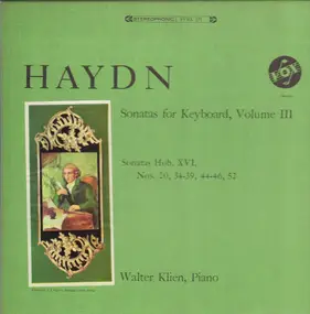 Franz Joseph Haydn - Sonatas for Keyboard Volume III