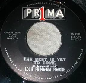 Louis Prima - You'll Never Get Away / The Best Is Yet To Come