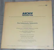 Luigi Boccherini - VIII. Research Period - The Italian Settecento / Series A: The Concerto / Series D: The Solo and Tr