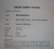 Maddslinky - Doin' My Thing: Ian Pooley Remixes