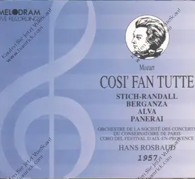 Wolfgang Amadeus Mozart - Cosí fan tutte (Stich-Randal. Berganza, Alva)