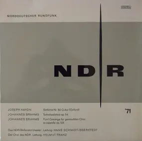 Franz Joseph Haydn - Sinfonie Nr. 92 / Schicksalslied Op. 54 / Fünf Gesänge Für Gemischten Chor Op. 104