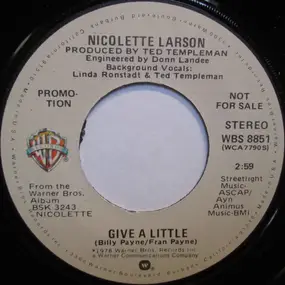 Nicolette Larson - Give A Little