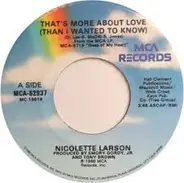 Nicolette Larson - That's More About Love