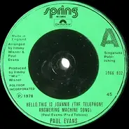 Paul Evans - Hello, This Is Joannie (The Telephone Answering Machine Song)