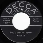Peggy Lee - That's Alright, Honey