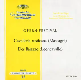 Pietro Mascagni - Opern-Festival Cavalleria Rusticana / Der Bajazzo