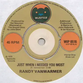 Randy VanWarmer - Just When I Needed You Most