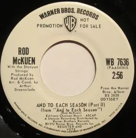 Rod McKuen - And To Each Season (Part II) / Guess I'd Rather Be In Colorado