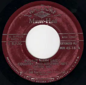 Rosalie Allen - Rosalie Allen Sings Country Ad Western Hits