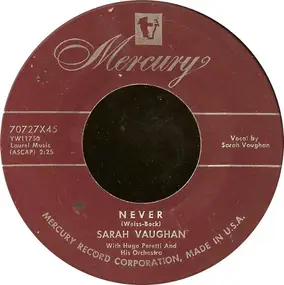 Sarah Vaughan - Never / C'Est La Vie