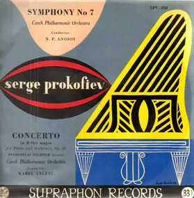 Sergej Prokofjew - Symphony No.7, Concerto on D Flat Major for Piano and Orch,, Sv. Richter, Prague Symphony Orch, K.