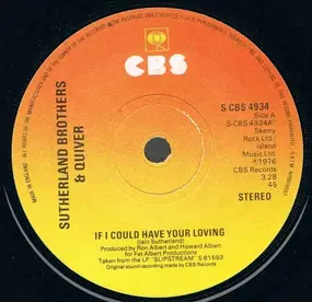 Sutherland Brothers And Quiver - If I Could Have Your Loving